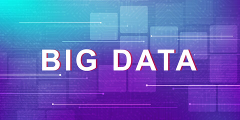 2d illustration abstract Big data 