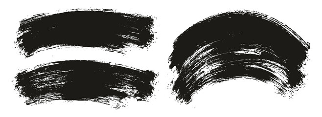 Round Brush Thin Curved Background Mix Artist Brush High Detail Abstract Vector Background Mix Set 