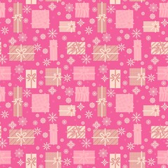 New year seamless Christmas trees and gifts pattern for fabrics and textiles and packaging and kids and wrapping paper