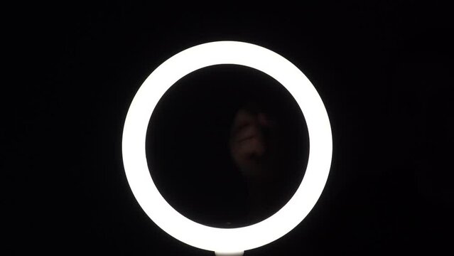 gesture package. female hands close-up make figures from fingers. finger play. Rock paper scissors game shaking