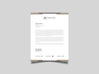 Creative standard brown letterhead template design