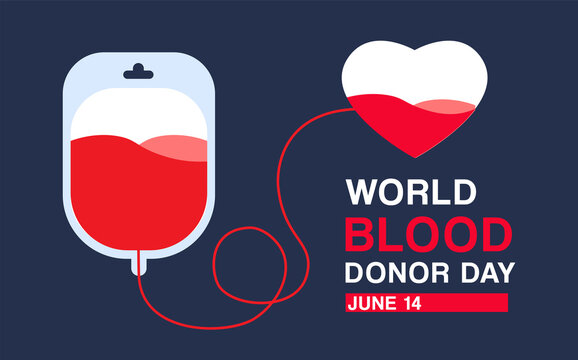 World blood donor day vector background. 14 june. Hemophilia day concept