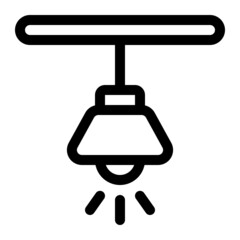lamp line icon