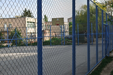 Fototapeta premium basketball court in the yard.