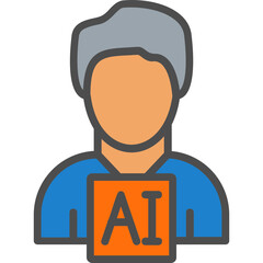 Obraz premium AI Icon 