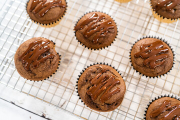 Chocolate raspberry cupcakes