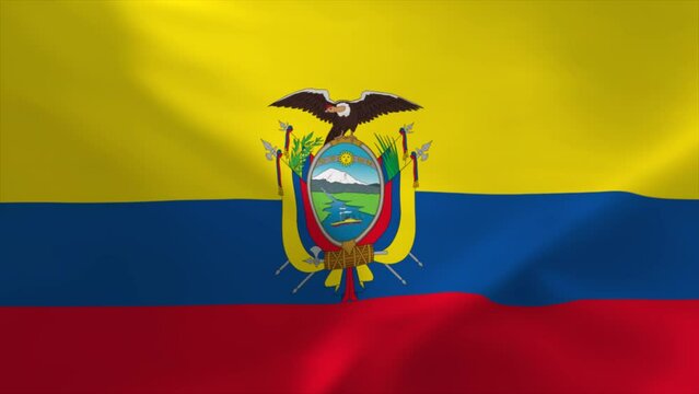 Ecuador Waving Flag 4K Moving Wallpaper Background