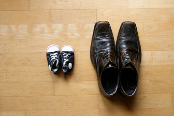 Schuhe Vater und Sohn