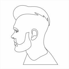 Young man line outline icon