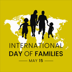 illustration of International day of Families with silhouette concept