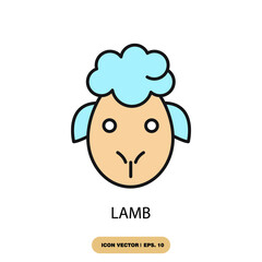 lamb icons  symbol vector elements for infographic web