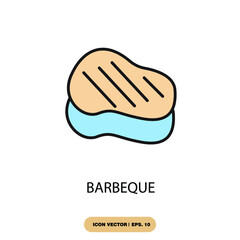 barbeque icons  symbol vector elements for infographic web