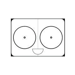 Vector image of a robot head
