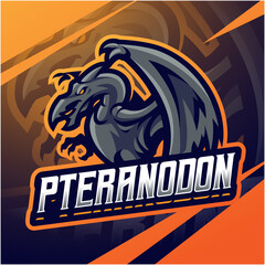 Pteranodon esport mascot logo design © Visink.art