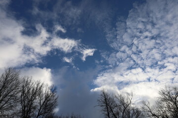 winter cloudy sky