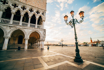 Piazza San Marco. Venetian Square.  evening view. 