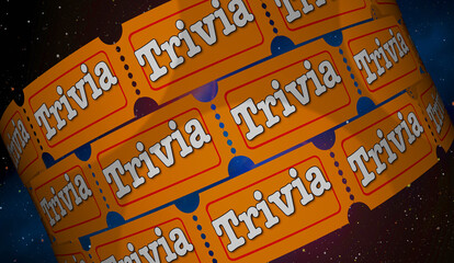 Trivia Movie Tickets Event Party Contest Entry Game Quiz 3d Illustration - obrazy, fototapety, plakaty