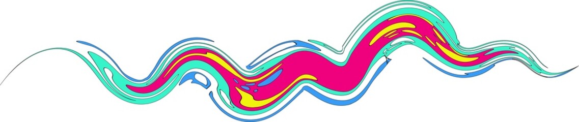 Color Liquid Wave flow element. Abstract colorful shape.