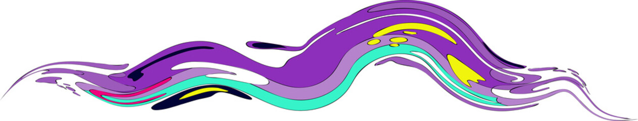 Color Liquid Wave flow element. Abstract colorful shape.