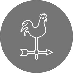 Weathercock Icon Design