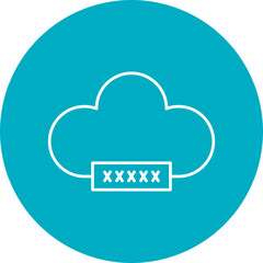 Cloud Password Icon Design