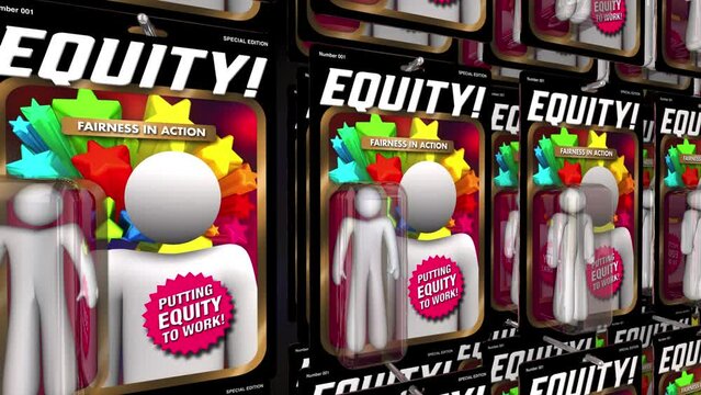 Equity Fairness Justice Equality Action Figure People 3d Animation