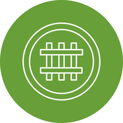 Railroad Crossing Icon Design