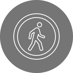 Pedestrian Crossing Icon Design