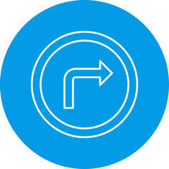 Right Turn Icon Design