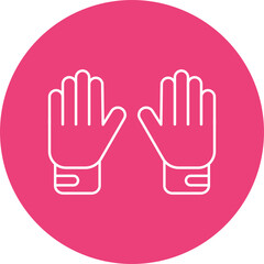 Goalie Gloves Icon Design