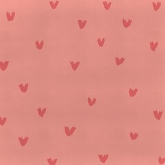 Canvas pink background with red hearts