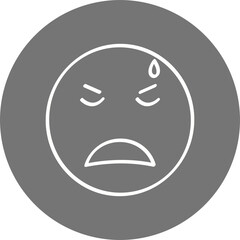 Disappointment Emoji Icon Design