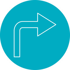 Turn Right Icon Design