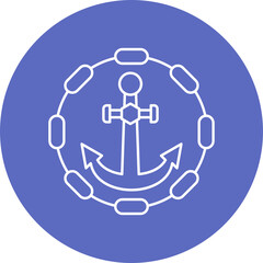 Ship Chain Icon Design