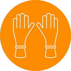 Kitchen Gloves Icon Design