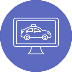 Obraz premium Online Cab Icon Design