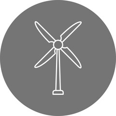 Eolic Turbine Icon Design