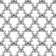 Seamless floral vector pattern. Doodle vector with floral ornament on white background. Vintage floral decor, sweet elements background for your project, menu, cafe shop