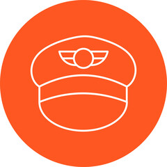 Pilot Hat Icon Design