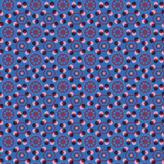 Vector Damask Seamless Retro Pattern Background Flower Garden Nature Abstract Ornament Star Round