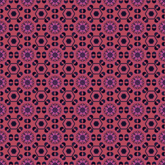 Vector Damask Seamless Retro Pattern Background Flower Garden Nature Abstract Ornament Star Round