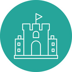 Sand Castle Icon Design