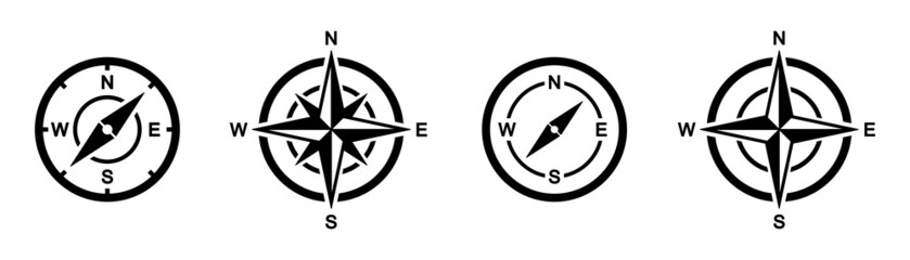 Compass icon set. Wind rose icon, Vector illustration © Combotec