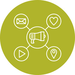 Social Marketing Icon Design