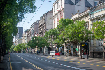 Fototapeta na wymiar Belgrade streets
