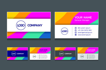 The business card template design is simple and modern.