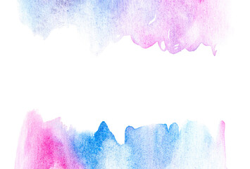 Border of Abstract watercolor paper textured illustration for grunge templates design, vintage card with copy space