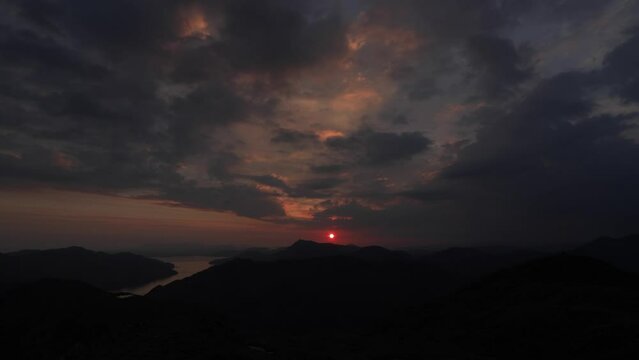 Sunset time-lapse, Knoydart, west coast of Scotland
