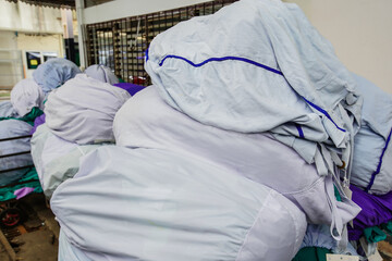 Patient clothes prepared for patients using in the hospital.
