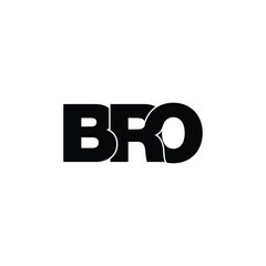 BRO letter monogram logo design vector